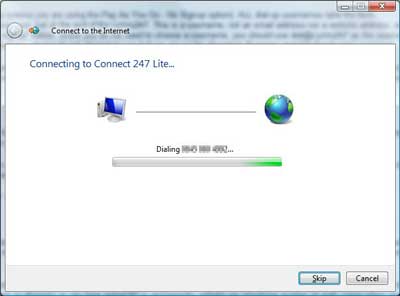 Connection testing screenshot